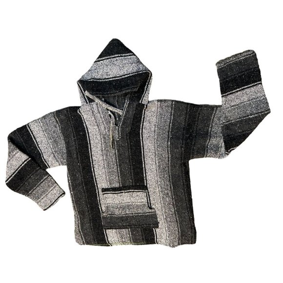 (5 for $25) Gray Baja Hoodie size Medium/Large - Picture 6 of 7